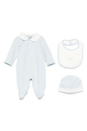 Light blue stretch jersey-fleece baby set FENDI KIDS | BUK1318RAF19J4